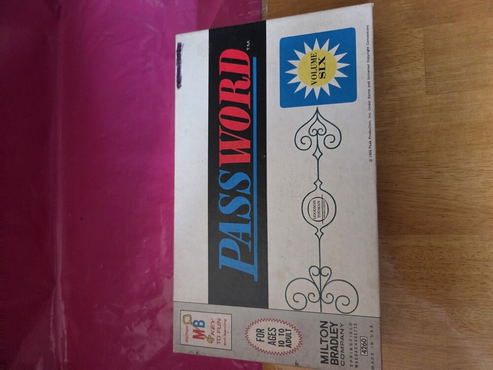 PASSWORD VOLUME SIX(6) COMPLETE, 1966 MILTON BRADLEY #4260